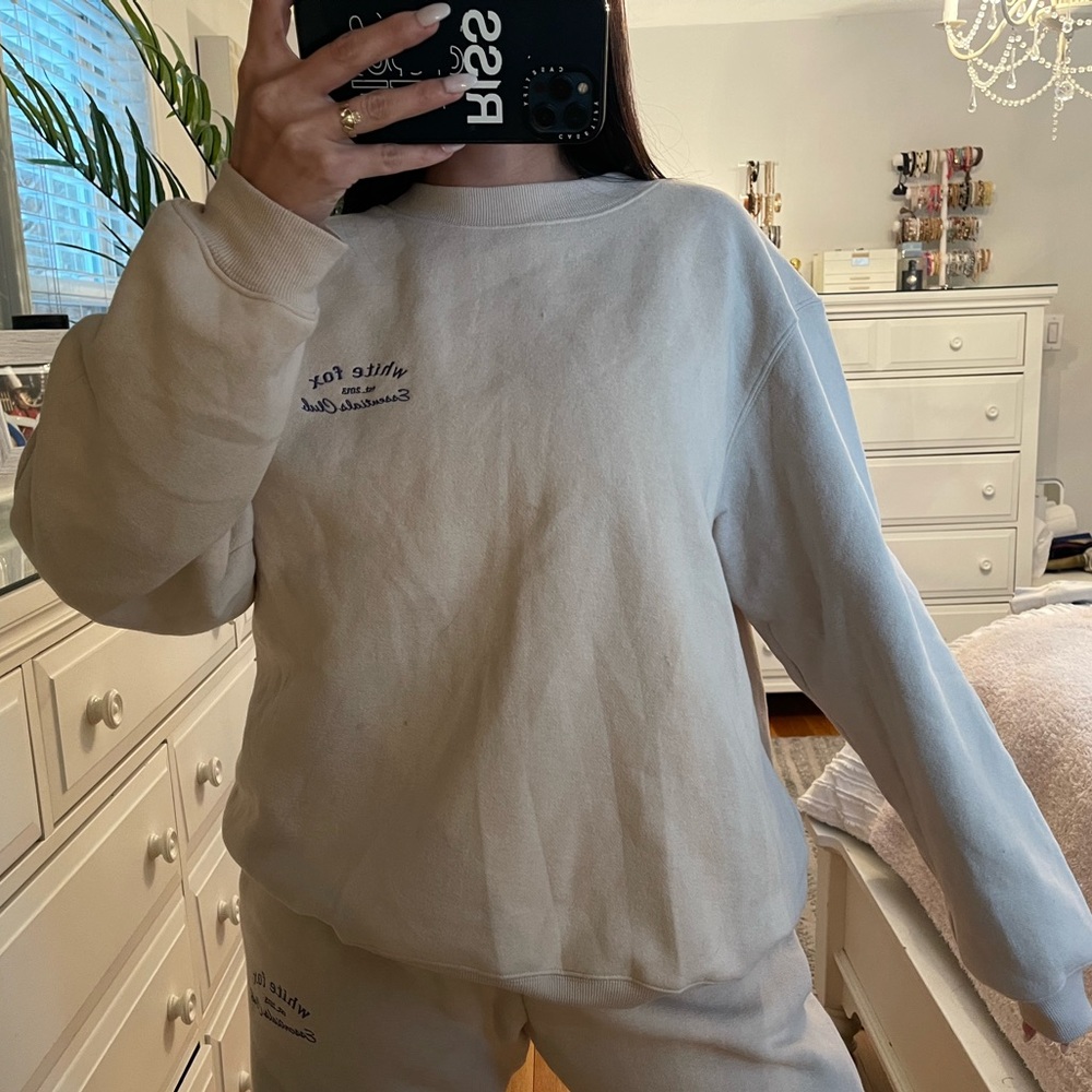 white fox crewneck